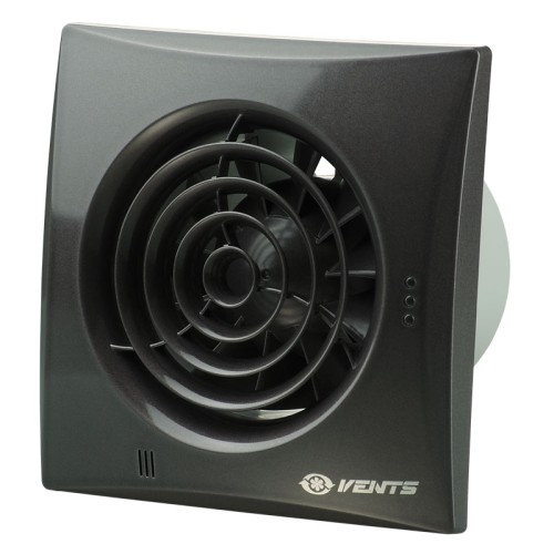Витяжний вентилятор Вентс 100 Квайт чорний сапфір лак RAL 9005